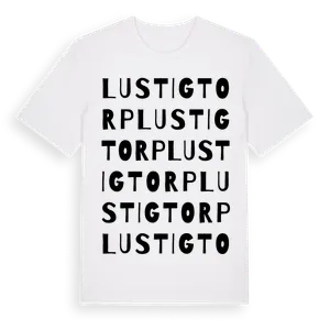 Lustigtorp ordlek t-shirt – ekologisk bomull t-shirt från Pinshirt