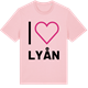 Pink Cotton t-shirt med Jag älskar Lyån t-shirt stort tryck
