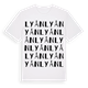 White t-shirt med Lyån ordlek t-shirt