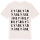 Vintage White t-shirt med Lyån ordlek t-shirt