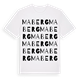 White t-shirt med Maberg ordlek t-shirt