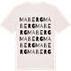 Vintage White t-shirt med Maberg ordlek t-shirt