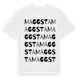 White t-shirt med Maggsta ordlek t-shirt