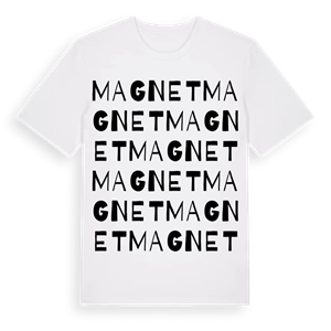 Magnet ordlek t-shirt – ekologisk bomull t-shirt från Pinshirt
