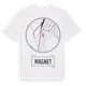 White t-shirt med Magnet t-shirt