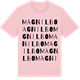 Pink Cotton t-shirt med Magnilbo ordlek t-shirt