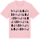 Pink Cotton t-shirt med Majakojan ordlek t-shirt