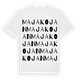 White t-shirt med Majakojan ordlek t-shirt