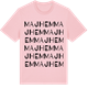 Pink Cotton t-shirt med Majhem ordlek t-shirt
