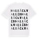 White t-shirt med Malbäckvallen ordlek t-shirt