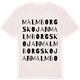 Vintage White t-shirt med Malmborgskojan ordlek t-shirt