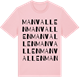 Pink Cotton t-shirt med Manvallen ordlek t-shirt