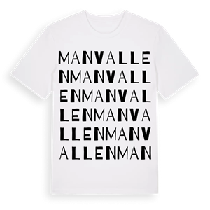 Manvallen ordlek t-shirt – ekologisk bomull t-shirt från Pinshirt