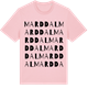 Pink Cotton t-shirt med Marddal ordlek t-shirt