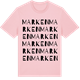 Pink Cotton t-shirt med Marken ordlek t-shirt