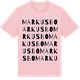 Pink Cotton t-shirt med Markusbo ordlek t-shirt