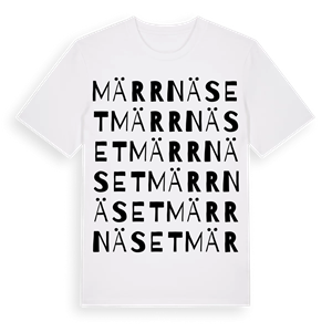 Märrnäset ordlek t-shirt – ekologisk bomull t-shirt från Pinshirt