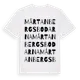 White t-shirt med Mårtanbergsbodarna ordlek t-shirt
