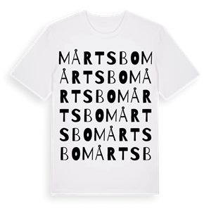 Mårtsbo ordlek t-shirt – ekologisk bomull t-shirt från Pinshirt