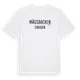 White t-shirt med Mässbacken i Sverige t-shirt