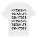 White t-shirt med Matses ordlek t-shirt