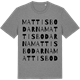 Mid Heather Gray t-shirt med Mattisbodarna ordlek t-shirt