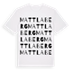 White t-shirt med Mattlaberg ordlek t-shirt