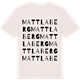 Vintage White t-shirt med Mattlaberg ordlek t-shirt