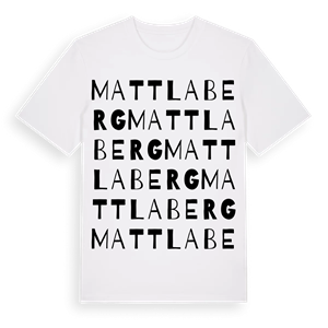 Mattlaberg ordlek t-shirt – ekologisk bomull t-shirt från Pinshirt