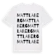 White t-shirt med Mattlaberg ordlek t-shirt