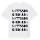 White t-shirt med Mattssongårdarna ordlek t-shirt