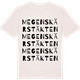 Vintage White t-shirt med Megenskärstäkten ordlek t-shirt