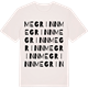 Vintage White t-shirt med Megrinn ordlek t-shirt