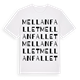White t-shirt med Mellanfallet ordlek t-shirt