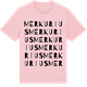 Pink Cotton t-shirt med Merkurius ordlek t-shirt