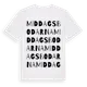White t-shirt med Middagsbodarna ordlek t-shirt