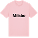 Pink Cotton t-shirt med Milsbo fetstil t-shirt