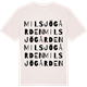 Vintage White t-shirt med Milsjögården ordlek t-shirt