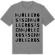 Mid Heather Gray t-shirt med Mjölbergsåsen ordlek t-shirt