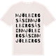Vintage White t-shirt med Mjölbergsåsen ordlek t-shirt