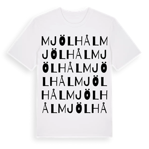 Mjölhål ordlek t-shirt – ekologisk bomull t-shirt från Pinshirt
