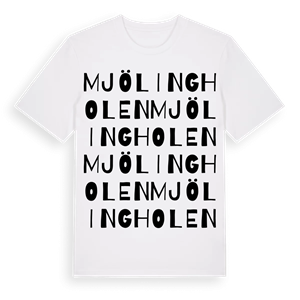 Mjölingholen ordlek t-shirt – ekologisk bomull t-shirt från Pinshirt