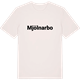 Vintage White t-shirt med Mjölnarbo fetstil t-shirt