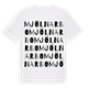White t-shirt med Mjölnarbo ordlek t-shirt