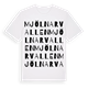 White t-shirt med Mjölnarvallen ordlek t-shirt