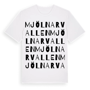 Mjölnarvallen ordlek t-shirt – ekologisk bomull t-shirt från Pinshirt