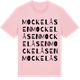 Pink Cotton t-shirt med Mockelåsen ordlek t-shirt