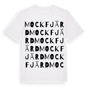 Mockfjärd ordlek t-shirt – ekologisk bomull t-shirt från Pinshirt