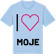 Blue Soul t-shirt med Jag älskar Moje t-shirt stort tryck