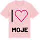 Pink Cotton t-shirt med Jag älskar Moje t-shirt stort tryck